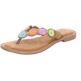 Lazamani Sandalen Leder/Textil Zehentrenner