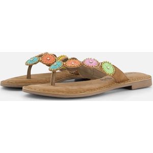 Lazamani Luna Suede Dames Slippers Multi