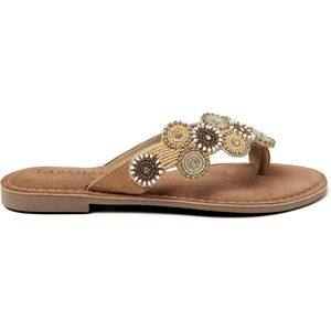 Lazamani - Julia Dames Slippers Beige - Maat 36