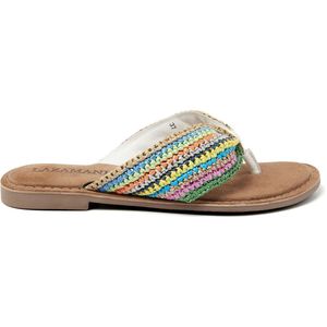 Lazamani - 75.108 - Slipper - Wit Multi - Leer/Suède
