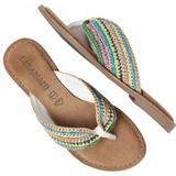 Lazamani - 75.108 - Slipper - Wit Multi - Leer/Suède