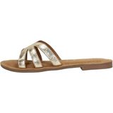 Lazamani - Nina - Leren Slippers - Goud
