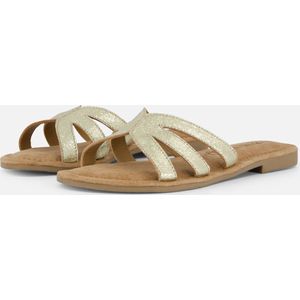 Lazamani - Nina - Leren Slippers - Goud