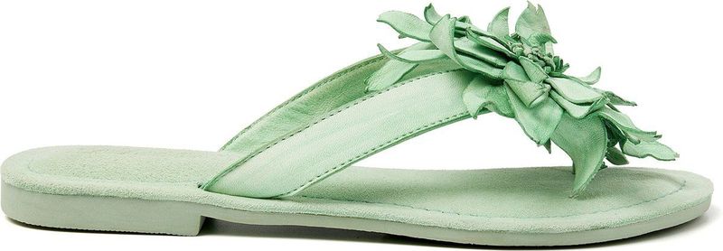 Lazamani - Daisy Leren Dames Slippers Green