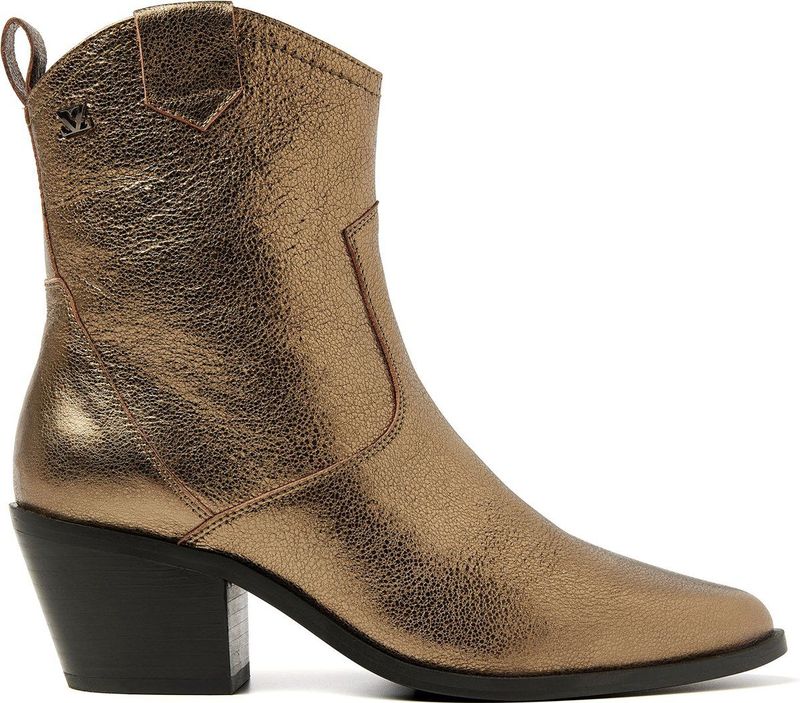 Lazamani - 53675 - Laarzen - Brons - Metallic Leer - Blokhak 4,5 cm