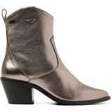 Lazamani - 53675 - Laarzen - Zwart - Leer - Blokhak 4,5 cm