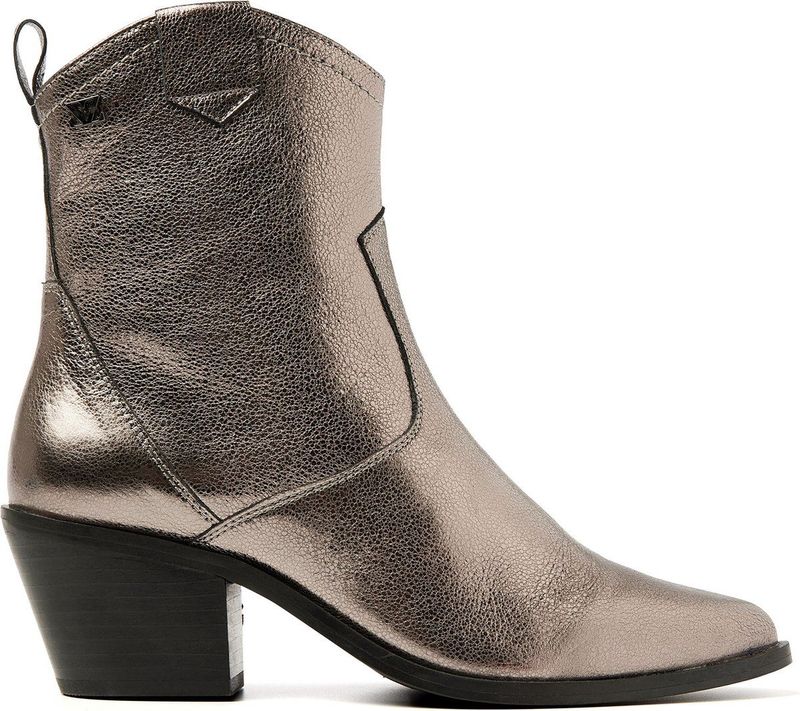 Lazamani - 53675 - Laarzen - Zwart - Leer - Blokhak 4,5 cm