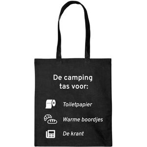 LBM De camping tas - Voor toiletpapier, warme broodjes en de krant - Zwart