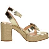 Fred de la Bretoniere Dames FRS1445 metallic leer heeled sandaal, goud, 40 EU, goud, 40 EU