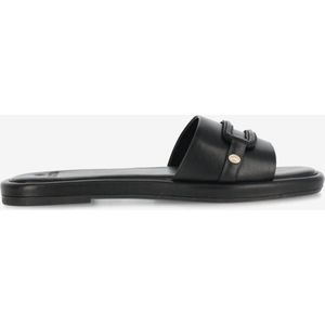 Fred de la Bretoniere Dames FRS1426 Slipper Soft Nappa Leather Flat Sandal, Zwart, 39 EU, zwart, 39 EU
