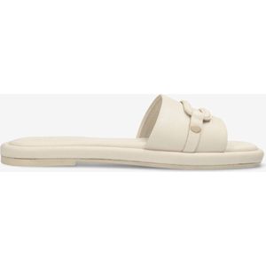 Fred de la Bretoniere Dames FRS1426 Slipper Soft Nappa Leather Flat Sandal, Ice White, 38 EU, Ice White, 38 EU