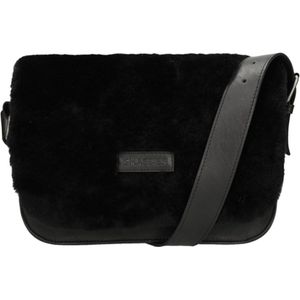 Shabbies Amsterdam Medium Crossbodytas / Schoudertas Dames - Leer - Toby - Zwart