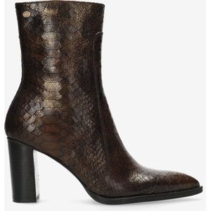 Fred De La Bretoniere Paige Ankle Boot Enkellaarsjes - Enkelboots met rits - Dames - Bruin - Maat 39