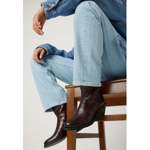 Shabbies - Juul Ankle Boots - Bruin - Leer - Croco Print
