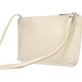 Shabbies Amsterdam Kleine Crossbodytas / Schoudertas Dames - Leer - Festival - Beige