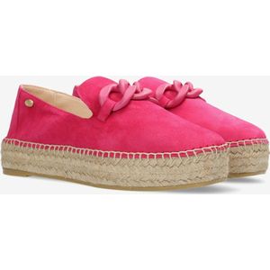 Fred de la Bretoniere June Li suède espadrilles fuchsia