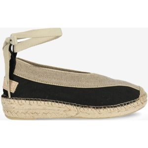 Shabbies Amsterdam Espadrille Palma Kimono Canvas Zwart