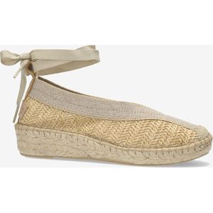 Shabbies Amsterdam Espadrille Palma Kimono Raffia Zand - Maat 38