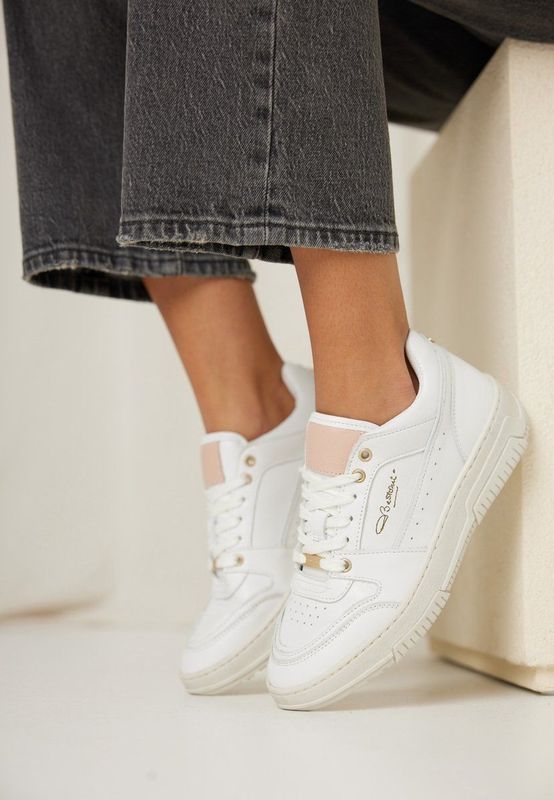 Fred de La Bretoniere Yara Mega Leren Sneakers Wit