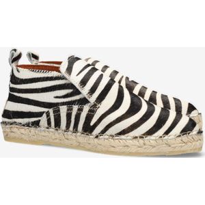 Shabbies Amsterdam Espadrille Elche Lofa Zebra Zwart/Wit - Maat 39