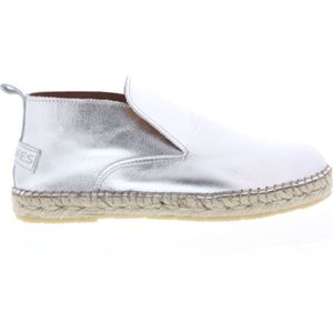Shabbies Amsterdam - Espadrille - Silver - 100% Leather
