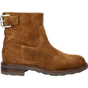 Shabbies Amsterdam - Alyd Ankie Boot - Suède - Dark Cognac