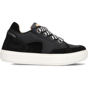 Shabbies Amsterdam - Sneaker Ragy Chunky - Zwart - Leer