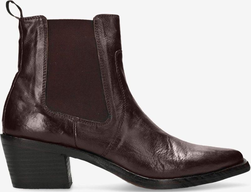 Shabbies Amsterdam - Wiep Tamponato - Enkellaars - Donkerbruin - 100% Leer