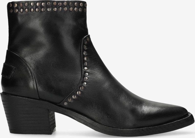 Shabbies Amsterdam - Wieke - Enkellaars - Zwart - Leer