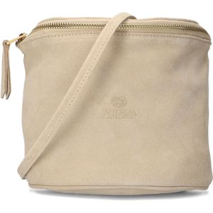 Fred De La Bretoniere, Dames, Tassen, Beige, Maat: ONE Size Suède,