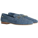 Fred de la Bretoniere Women Jolien Loafer Woven Suede Jeans Blue-Schoenmaat 38