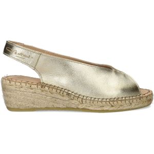 Fred de la Bretoniere - Jamy Sling - Espadrille - Lichtgoud - Leer