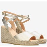 Fred de la Bretoniere Women Jacky O-Nine Espadrille Metallic Leather Light Gold-Schoenmaat 37