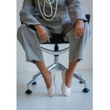 Fred de la Bretoniere - Elodie Stud Ballerina Leather - Beige - Ballerina