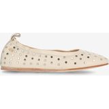 Fred de la Bretoniere - Elodie Stud Ballerina Leather - Beige - Ballerina