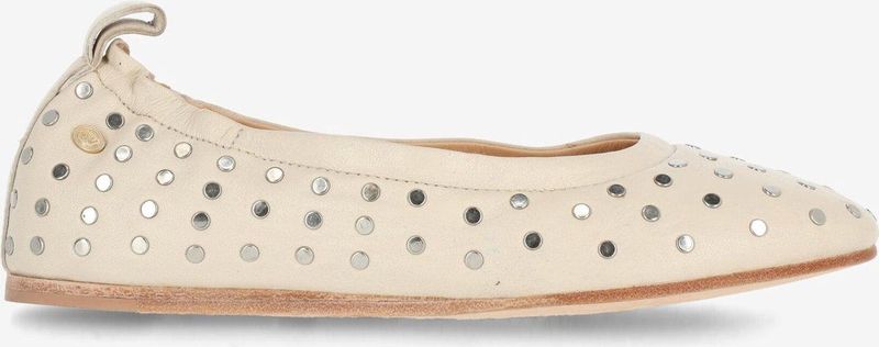 Fred de la Bretoniere - Elodie Stud Ballerina Leather - Beige - Ballerina