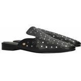 Fred de la Bretoniere Women Elia Stud Slipper Leather Black-Schoenmaat 42
