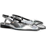 Fred de la Bretoniere - Elisse Sling - Ballerina - Zilver - Metallic Crinkle Leer