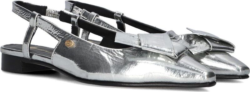 Fred de la Bretoniere - Elisse Sling - Ballerina - Zilver - Metallic Crinkle Leer
