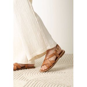 Fred de la Bretoniere Sandalen Zonder Hak - Cognac
