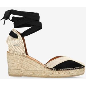 Shabbies - Kaila KI Seven - Espadrilles - Zwart - Leer