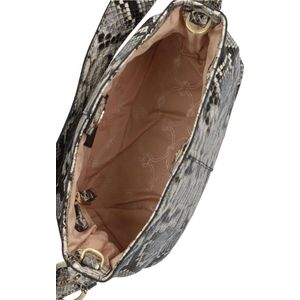 Fred De La Bretoniere - Lindi Bucket Bag - Handtas - Zwart - Pythonprint - Leer
