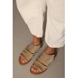 Shabbies Amsterdam - Angel Sleeve Suede - Sandaal - Dark Sand