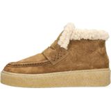 Shabbies Amsterdam - Senna Anna - Gevoerde Suède Enkelboots - Cognac