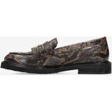 Fred de la Bretoniere - Paris Grive - Leren Loafers - Bruin - Slangenprint