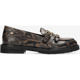 Fred de la Bretoniere - Paris Grive - Leren Loafers - Bruin - Slangenprint
