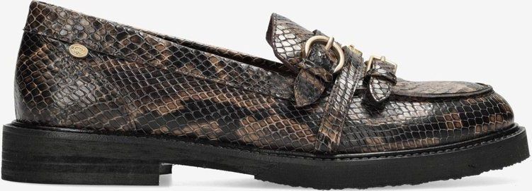 Fred de la Bretoniere - Paris Grive - Leren Loafers - Bruin - Slangenprint