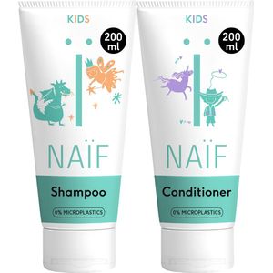Naïf - Voedende Shampoo en Conditioner Voordeelset - 2x200ml - Kinderen - met Natuurlijke Ingrediënten