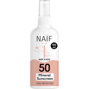 Naïf - Minerale Zonnebrand Spray - Baby's & Kinderen - SPF50 - 100ml