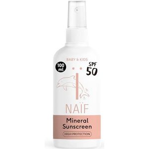 Naïf - Zonnebrand Spray - Baby's & Kinderen - SPF50 - met Natuurlijke Ingrediënten - 100ml